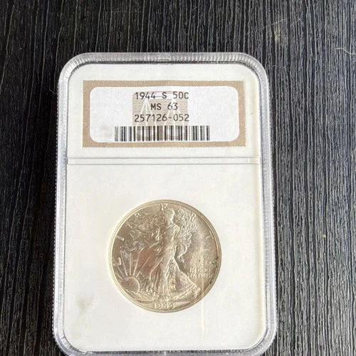 1944-S Liberty Walking Half Dollar ANACS MS 63 Silver Uncirculated
