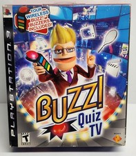 Buzz Quiz TV (Sony PlayStation 3, 2008) Complete - 4 Buzzers Dongle Game TESTED