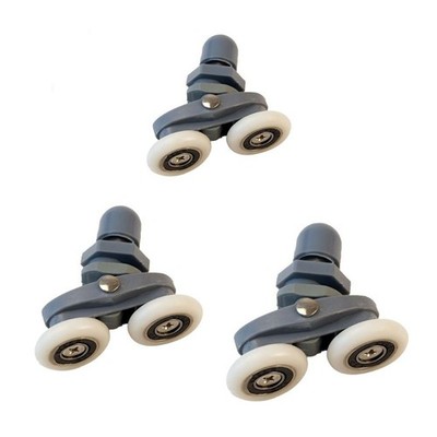 4Pcs/Set Adjusting Double Swinging Pulley Wheel Shower Cabin Sliding Door Roller