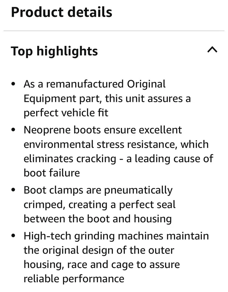Cardone Re-manufactured Constant Velocity Axle 60-9296 - Image 3 of 4
