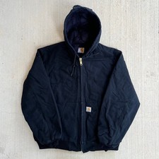 Carhartt J140 black hooded work wear jacket
