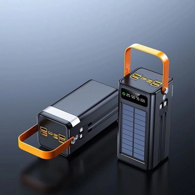 50000mAh Solar Powerbank 120W Schnellladung Tragbar Externer Akku USB-C PD