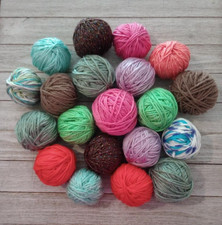 20 yarn balls scrap crochet knit acrylic 4ply worsened 12 ounce #1015