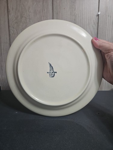 RED WING POTTERY Adobe stone brown beige DINNER PLATES, 10", Set of 2, VTG - Picture 8 of 9