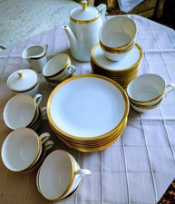 Seltmann Weiden Teeservice Monika 12 Personen Goldrand