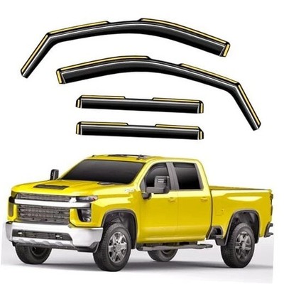 in-Channel Window Rain Guards 2020-2025 Silverado/Sierra 2500HD/3500HD Crew Cab