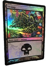 FOIL Swamp - 291 - Lorwyn - MTG - Played - Condition Displayed In Many Pictures