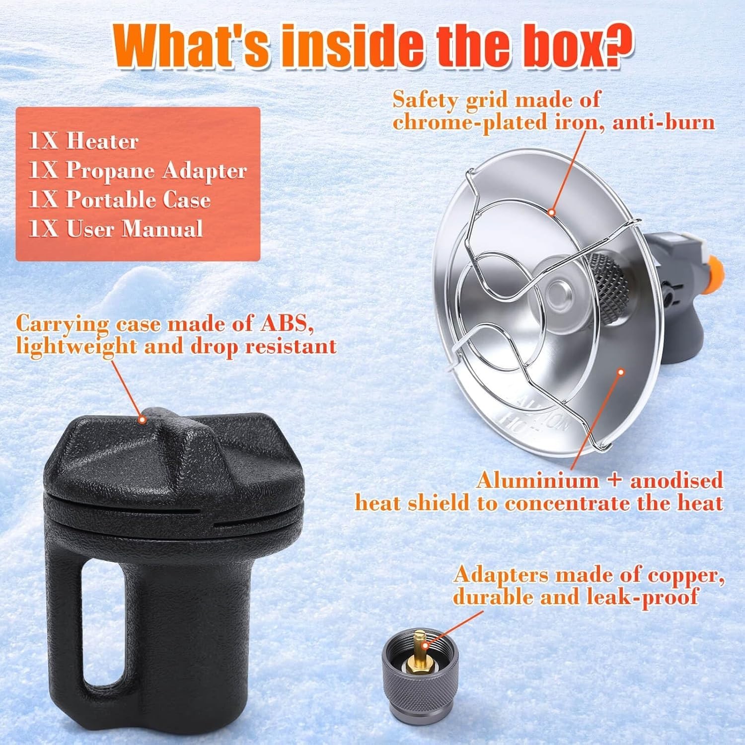 Portable Propane Heater Outdoor Camping Tent 15,000 BTU