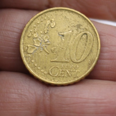 2006 Greece 10 cents Euro Coin, 1st map, Rigas Fereos 10 Lepta