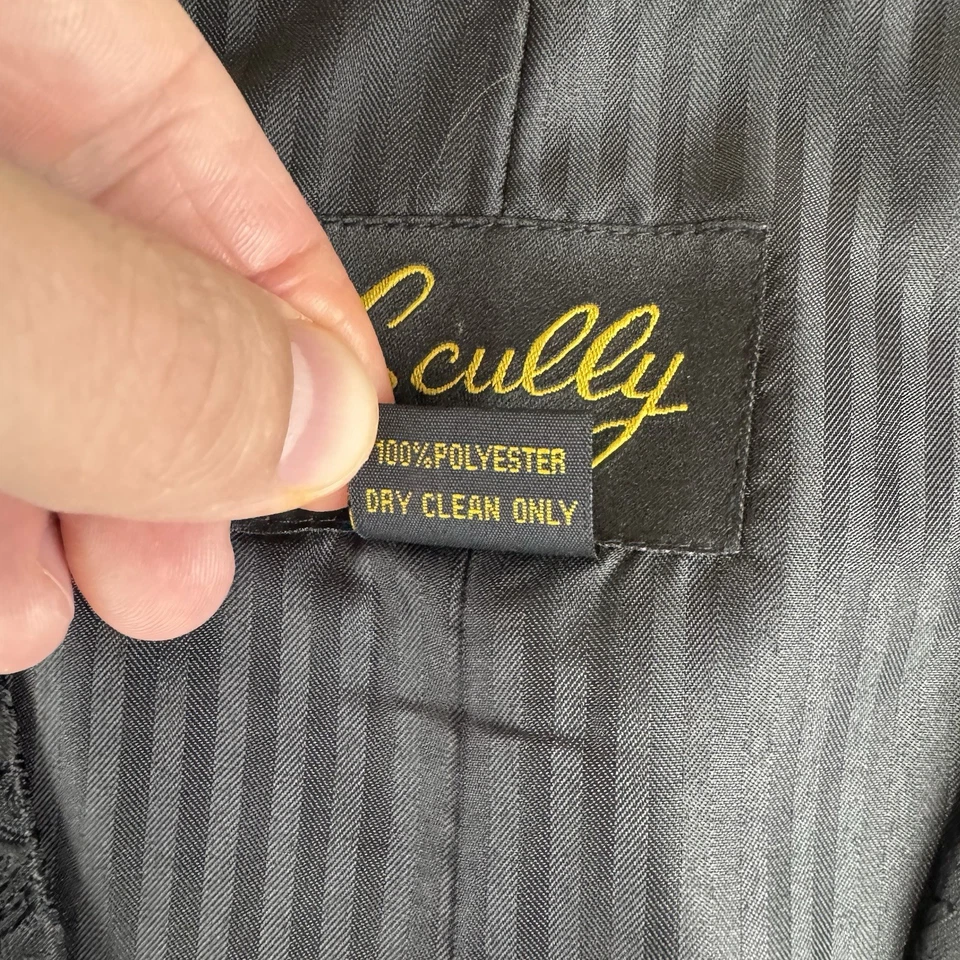 Scully Vest Men’s Large Black Paisley Western Lapel Cowboy - Image 4 of 4