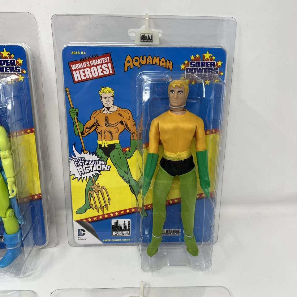Lote de 4 Figuras Toy Co Super Poderes Flash Plástico Hombre Aquaman Martian Manhunter Foto 2 de 4