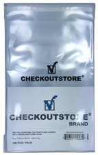 CheckOutStore Crystal Clear Current Age Thick Comic Book Bags Sealable Flap