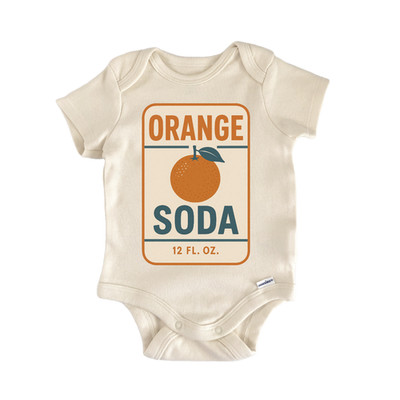 Orange Soda Retro Newborn Baby Onesie  Bodysuit