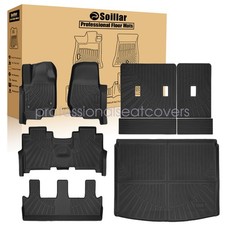 Fits 2018-25 Ford Expedition Max Bench 8-seat Tpe Floor Mats Trunk Cargo Liner