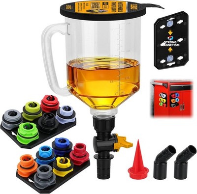 No Spill Coolant Funnel Kit Radiator Fill Bleeder Tool Set with Adapters Kit