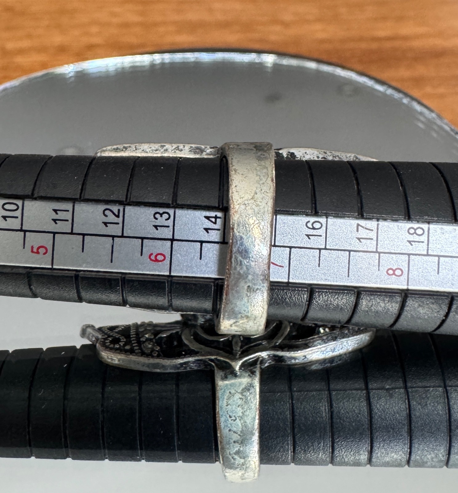 Gothic Crown Statement Ring Black Stone Gunmetal-… - image 7