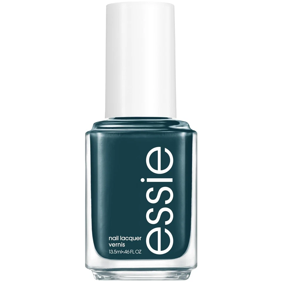 Vista plana: esmalte de uñas verde azulado lechoso profundo, 0,46 fl oz para uñas impecables Foto 3 de 4