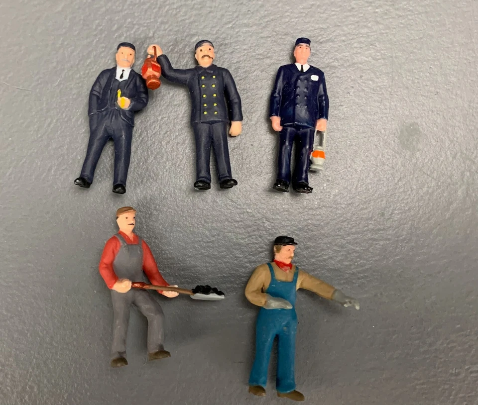 5X O Scale 1/48 Railroad Workmen Figures Painted O2069 LZ - Image 2 of 4