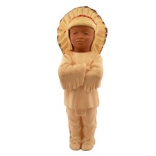 Vintage Native American Indian Chief Celluloid Plastic Toy Figurine 5.5"