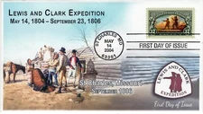 AO-3854-5, 2004, Lewis and Clark Expedition FDC, Add On Cachet, St Charles MO, S