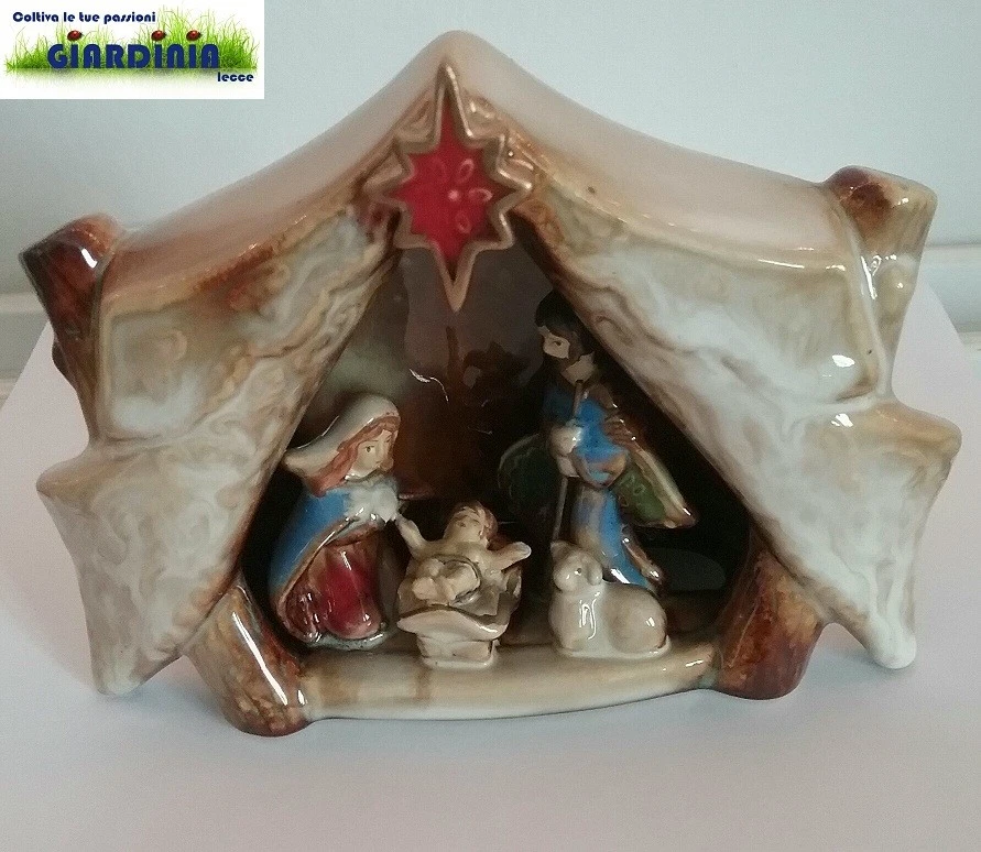 NATALE SET NATIVITA' CERAMICA cm 10 x 11cm - Immagine 3 di 3