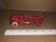 Rare Antique Arcade 968 Cast Iron Firetruck Toy