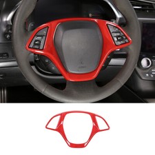 Red Interior Steering Wheel Cover Trim Accessories Fit For Corvette C7 2014-2019 Red Interior Steering Wheel Cover Trim Accessories Fit For Corvette C7 2014-2019
