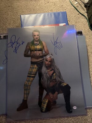 LIV MORGAN Ruby Riott WWE DIVA SIGNED AUTOGRAPH 16x20 Rare PHOTO W/ PSA ...