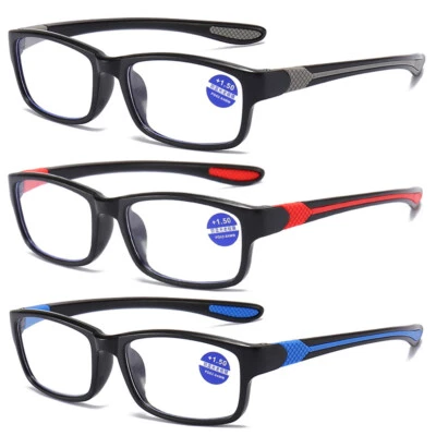 TR90 Lunettes de lecture anti-lumière bleue Dioptrie presbyte +1.0~+4.0 Schwarz - Bild 1 von 4