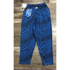 Zubaz Mens MLB Baseball Kansas City Royals Zebra Print Pants Size Small NEW