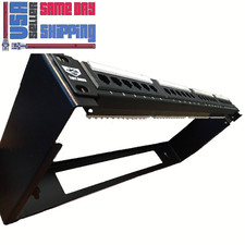Cat5e 24 port Patch Panel with a 1RU Hinged Wall Bracket