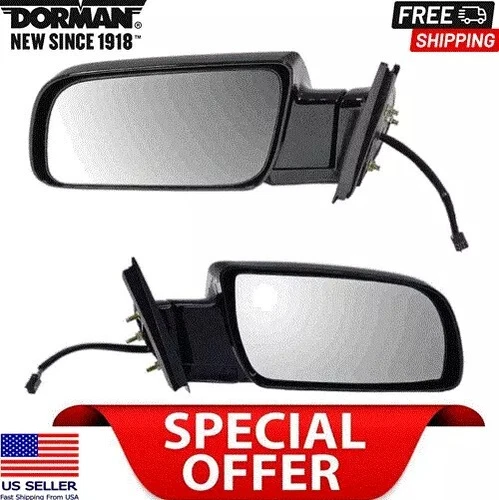 New 2 Side View Door Mirror Assembly L & R Replace GMC Chevy OEM # 15036360