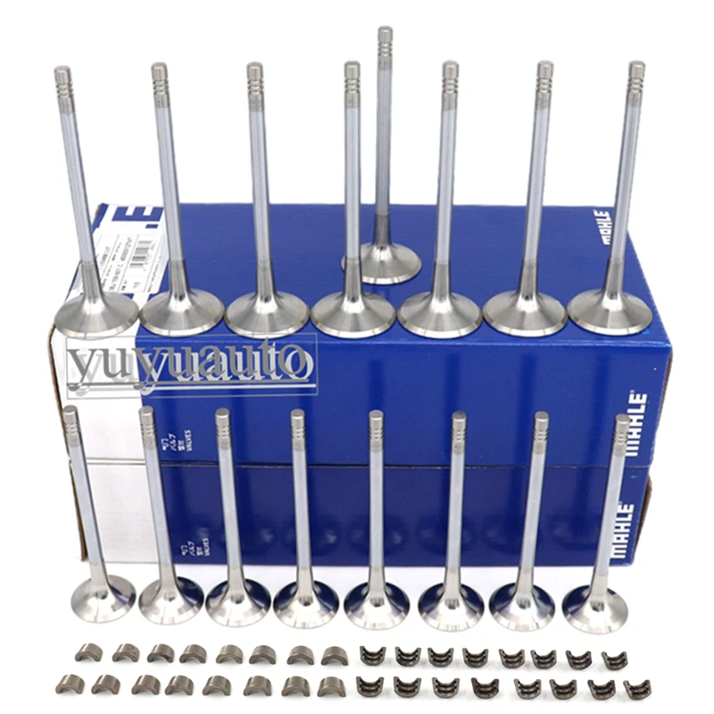 Juego de 16 válvulas de escape de admisión de motor para VW AUDI 1.8 2.0T Foto 3 de 4