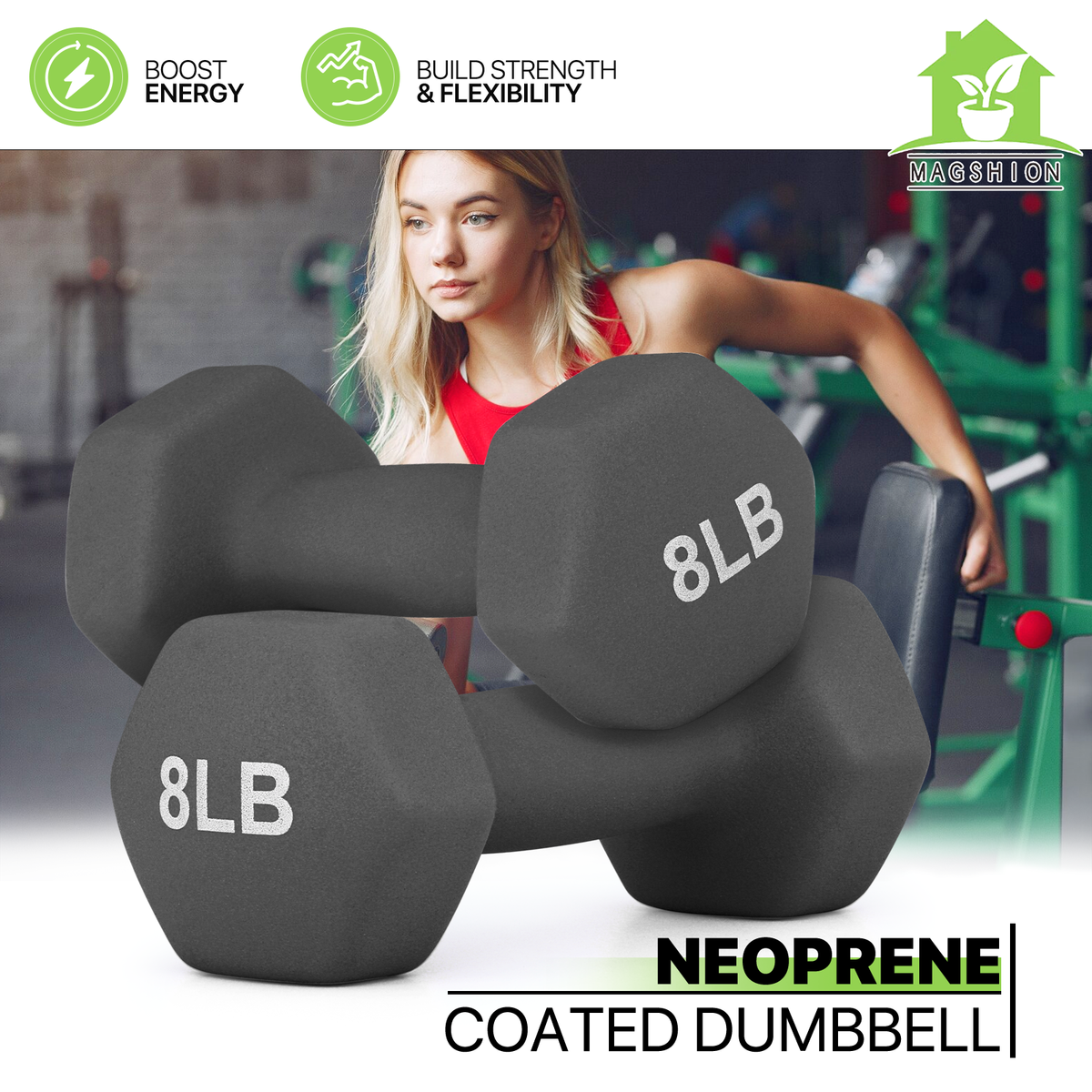 Easy Grip Workout Dumbbell Home Gym Fitness Exercise Weight