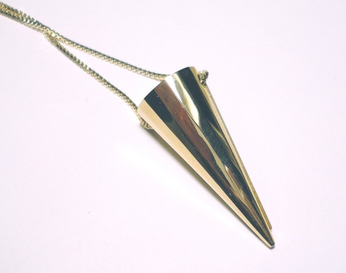 NEW NWT Genuine TIGER'S EYE 12k GP SARAH MAGID Dagger PENDANT/Necklace 32.5" - Picture 4 of 5