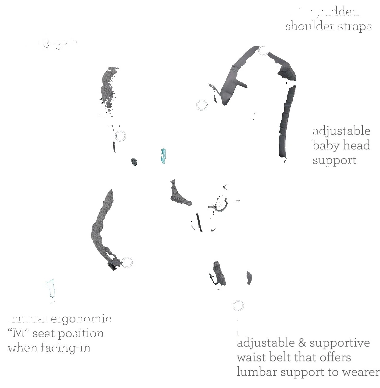 Infantino Poliéster baby carriers, Eslingas y mochilas