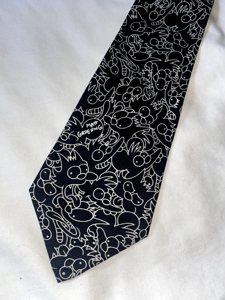 Corbata de seda para hombre Itchy & Scratchy Show Los Simpson Matt Groening de colección años 90 Foto 2 de 3