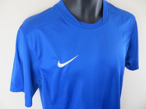Nike Mens Football shirt Training Dri-Fit Jersey Gym Blue T-Shirt Top Medium M - Picture 2 of 6