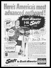 1949 Scott Atwater Minneapolis Minnesota Shift 5 HP Twin Outboard Motor Print Ad
