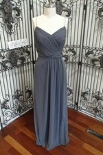 A672 BILL LEVKOFF 1505 SZ 10 PEWTER 299 FORMAL BRIDESMAIDS GOWN DRESS