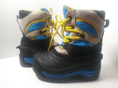 Toddler Unisex Backside 180 Snow Boots Yellow Drawstring Insulated Size 6 Winter
