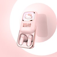Hello Kitty TWS Wireless Earphones with LED Light Up Slider Charging Case - Pink