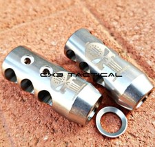 .308 Muzzle Brake 7.62x51 Compensator Comp Punisher 5/8-24 TPI Stainless Steel