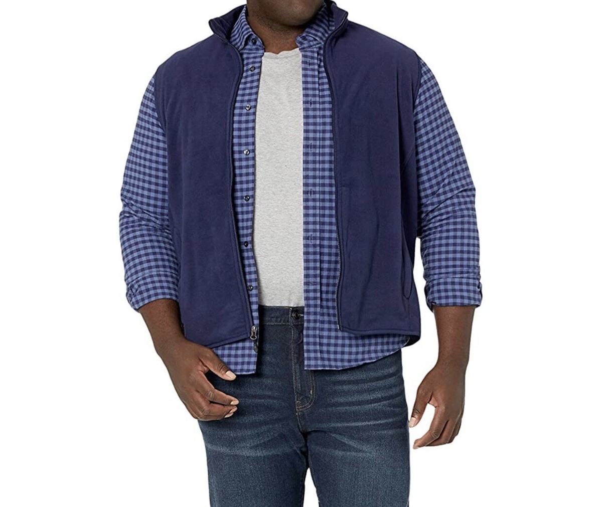 Amazon Essentials Men's Full-Zip Polar Fleece Vest XXL - Navy for