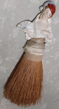Antique "Victorian Porcelain Lady" Whisk Broom