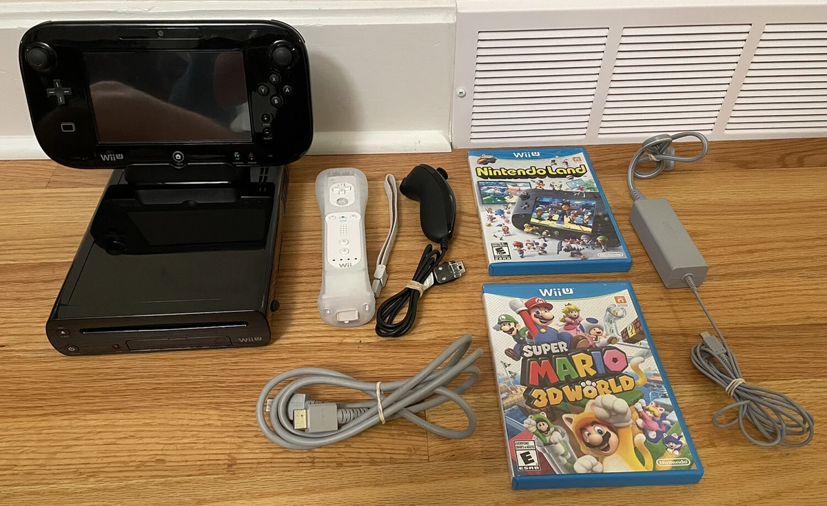 Nintendo Wii U WUP 101 02 32GB w Gamepad 6 Games Accessories