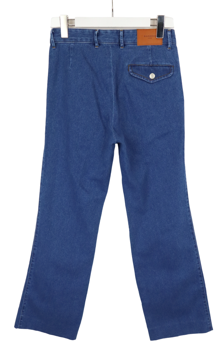 SANDRO For the Future Trousers Men's (EU) 36 Straight Leg Blue