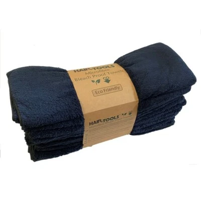 HAIR TOOLS HAIRTOOLS MICROFIBRE BLEACH PROOF TOWELS BLACK - FREE P&P