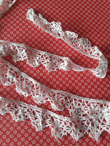 Dentelle Ancienne Du Puy - Faite Main En France - 8 Cm De Large - Beige Pour Couture & DIY