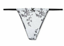 VICTORIAS SECRET DREAM ANGELS EMBROIDERED LACE V-STRING THONG PANTY XS S M L XL